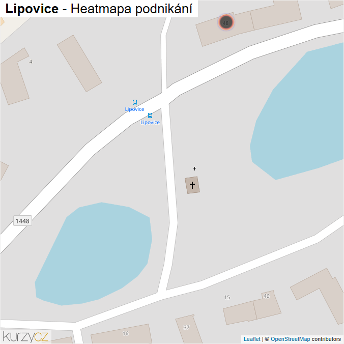 Mapa Lipovice - Firmy v obci.