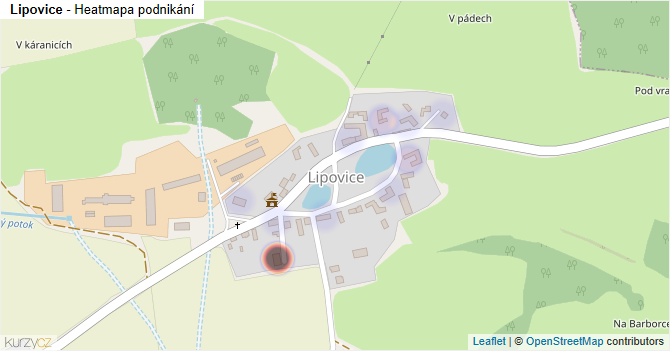 Lipovice - mapa podnikání