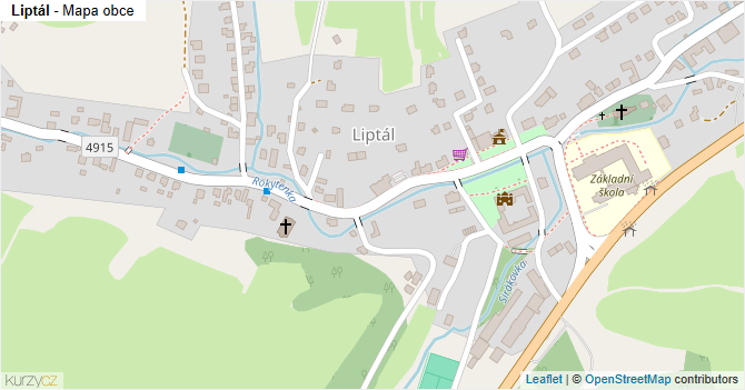 Liptál - mapa obce