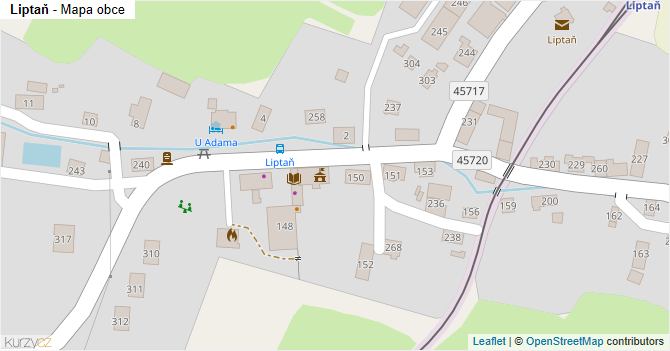 Liptaň - mapa obce