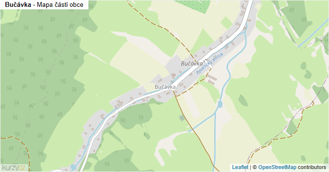 Bučávka - mapa části obce