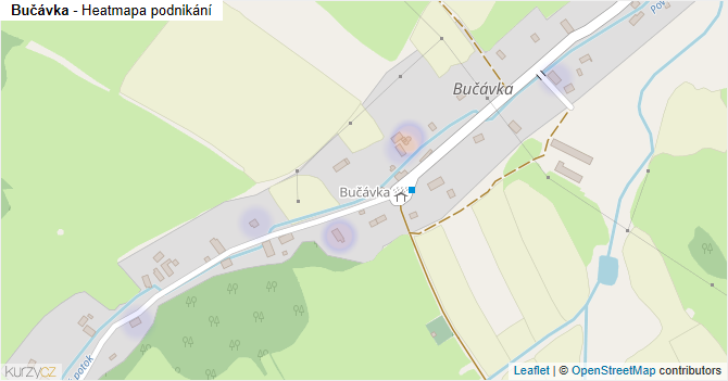 Bučávka - mapa podnikání