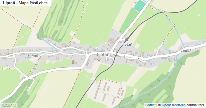 Liptaň - mapa části obce