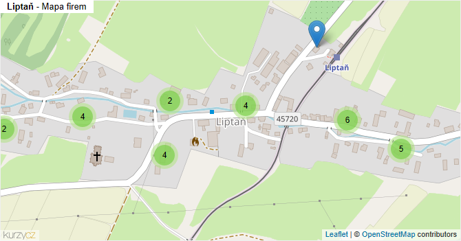 Liptaň - mapa firem