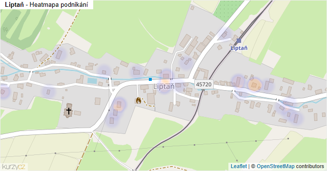 Liptaň - mapa podnikání