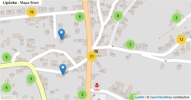 Lipůvka - mapa firem