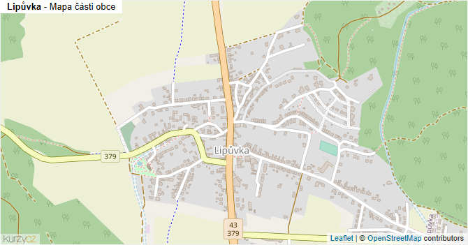 Lipůvka - mapa části obce