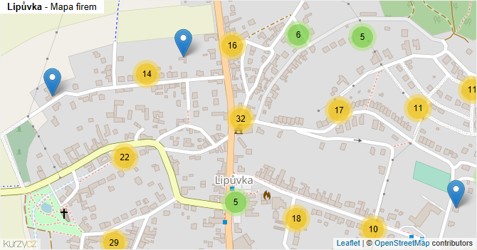 Lipůvka - mapa firem