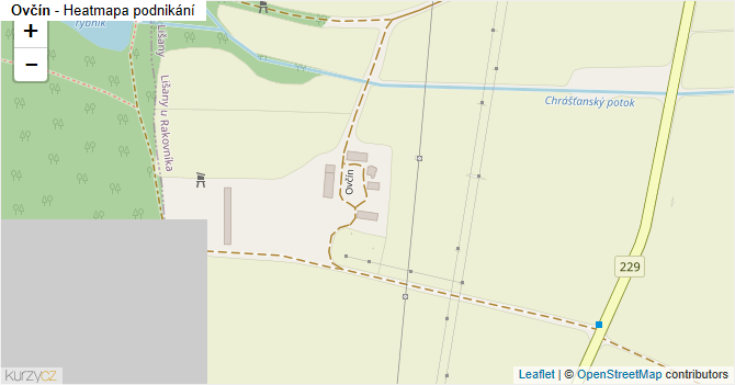 Ovčín - mapa podnikání