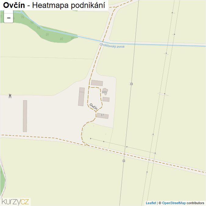 Mapa Ovčín - Firmy v ulici.