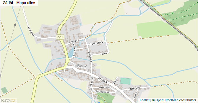 Zátiší - mapa ulice
