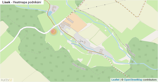 Lísek - mapa podnikání