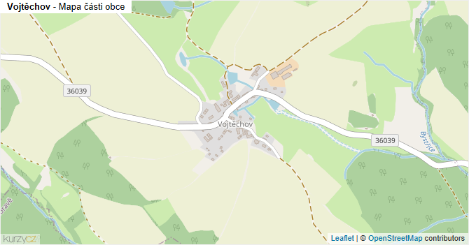 Vojtěchov - mapa části obce