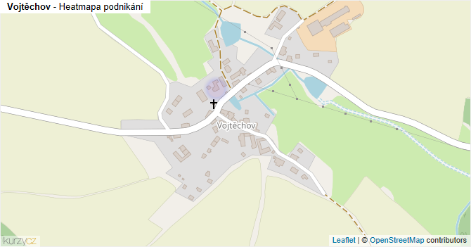 Vojtěchov - mapa podnikání