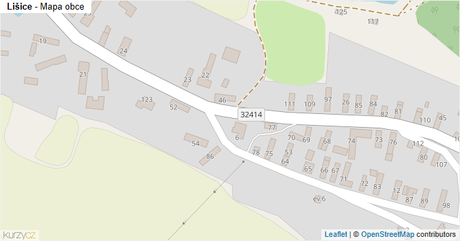 Lišice - mapa obce