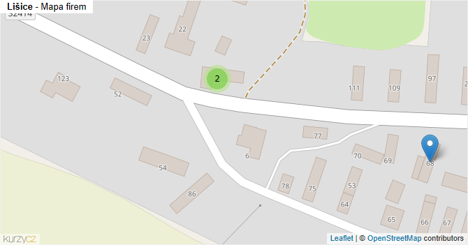 Lišice - mapa firem