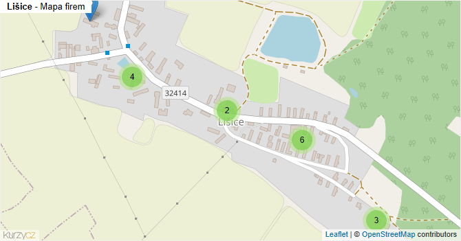 Lišice - mapa firem
