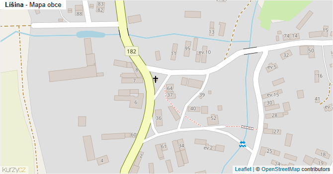 Líšina - mapa obce