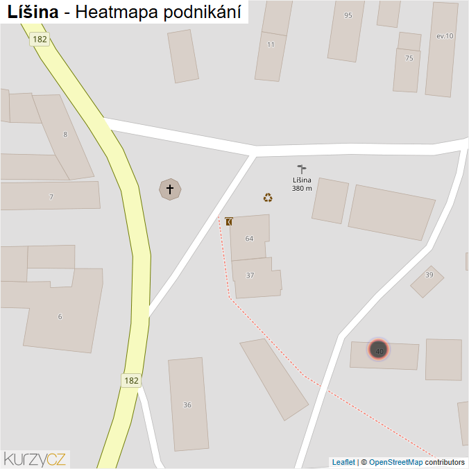 Mapa Líšina - Firmy v obci.
