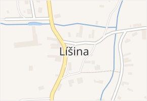 Líšina v obci Líšina - mapa části obce