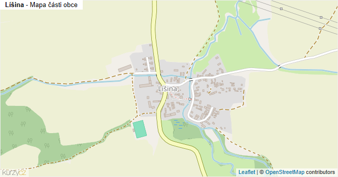 Líšina - mapa části obce