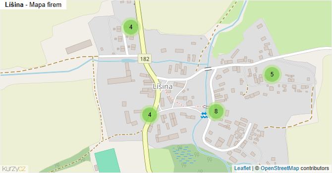 Líšina - mapa firem