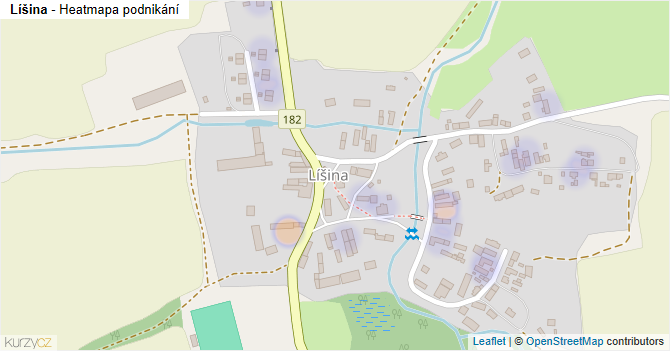 Líšina - mapa podnikání