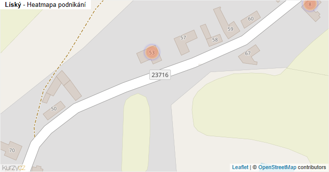 Líský - mapa podnikání