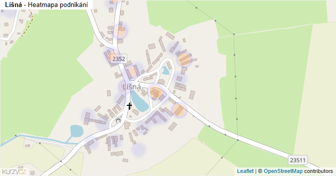 Líšná - mapa podnikání