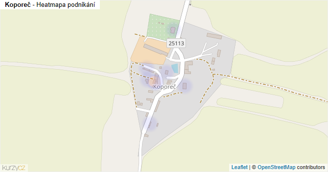Koporeč - mapa podnikání