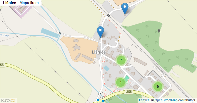 Lišnice - mapa firem