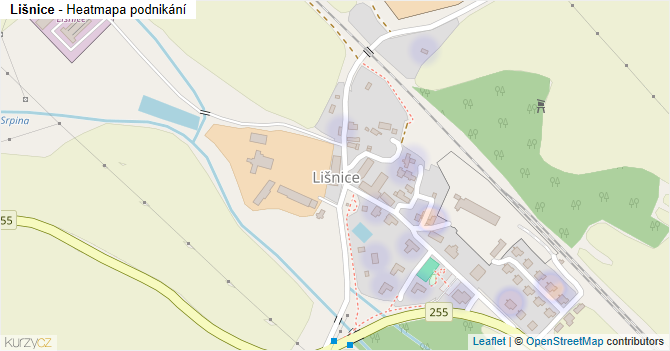 Lišnice - mapa podnikání