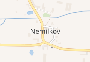 Nemilkov v obci Lišnice - mapa části obce