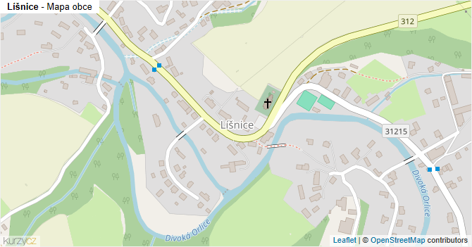 Líšnice - mapa obce