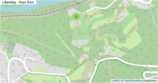 Libentiny - mapa firem