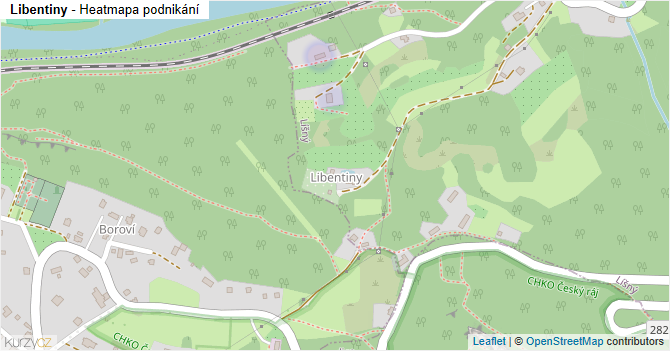 Libentiny - mapa podnikání