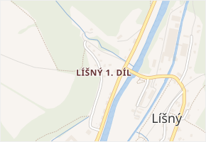 Líšný 1.díl v obci Líšný - mapa části obce