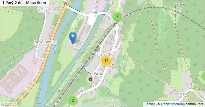 Líšný 2.díl - mapa firem
