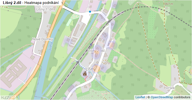 Líšný 2.díl - mapa podnikání
