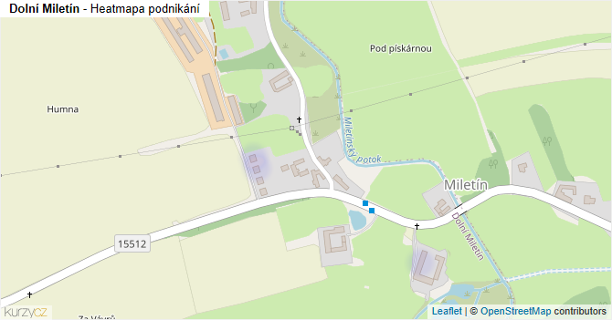 Dolní Miletín - mapa podnikání