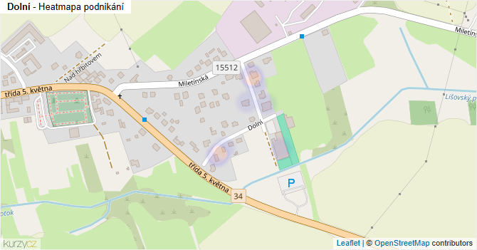 Dolní - mapa podnikání