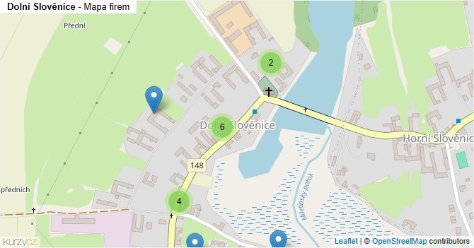 Dolní Slověnice - mapa firem