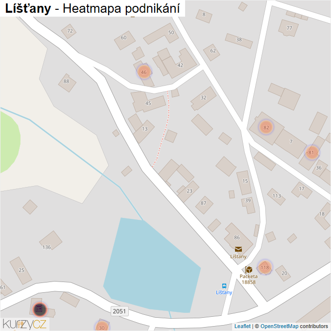 Mapa Líšťany - Firmy v obci.