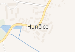 Hunčice v obci Líšťany - mapa části obce