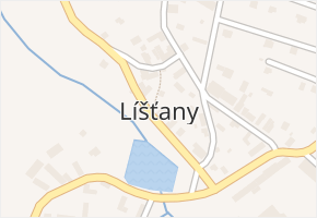 Líšťany v obci Líšťany - mapa části obce