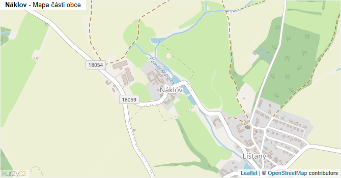 Náklov - mapa části obce