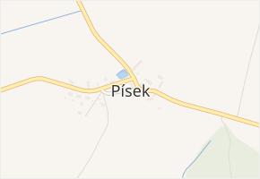 Písek v obci Líšťany - mapa části obce