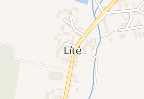Líté v obci Líté - mapa části obce