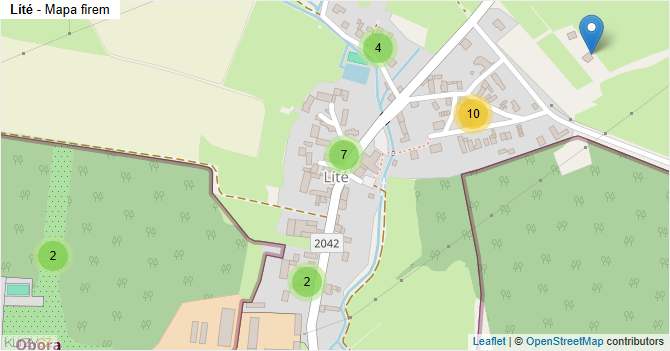Líté - mapa firem