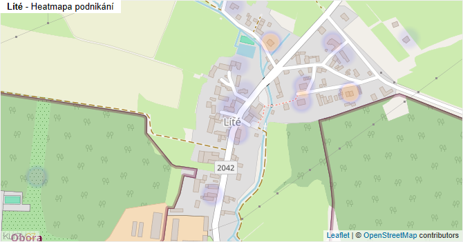 Líté - mapa podnikání